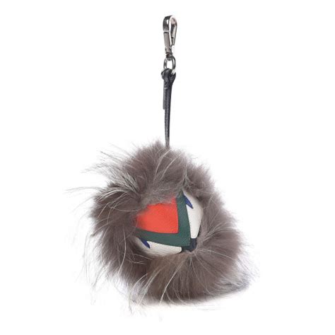 fendi cube monster|FENDI Silver Fox Fur Vitello Elite Monster Bag Bug Cube Charm .